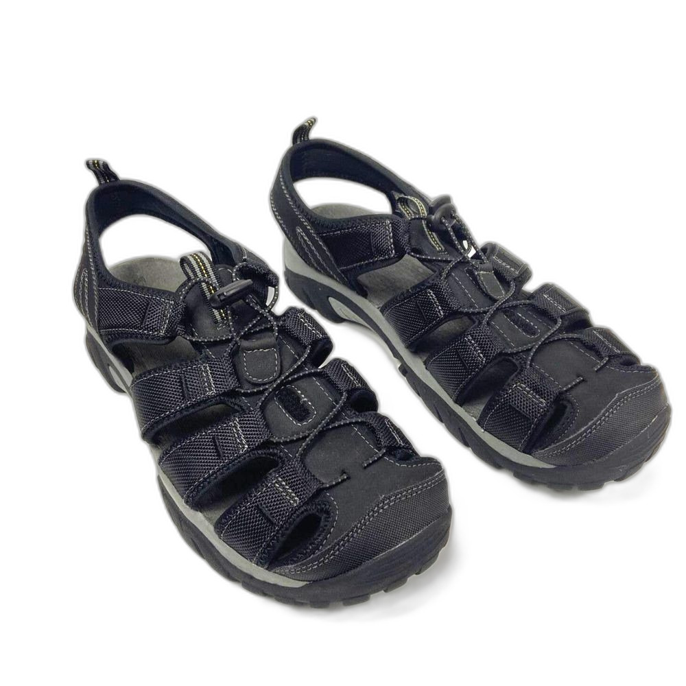 Men's Gotcha Gulch Hiking Fishing Sandals Outdoor Size 10 Toggle Closure Black